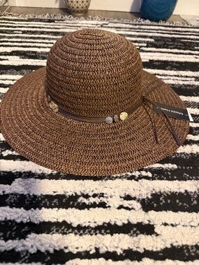Hatley Brown Woven Sun Hat with Accent Band
